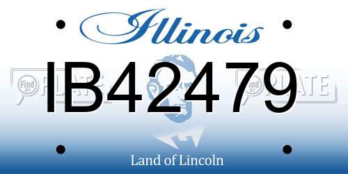 IB42479 Illinois License Plate