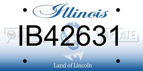 IB42631 Illinois License Plate