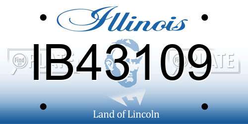 IB43109 Illinois License Plate