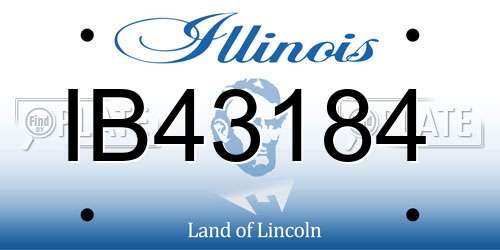 IB43184 Illinois License Plate
