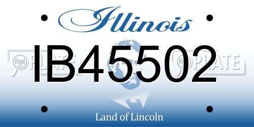 IB45502 Illinois License Plate