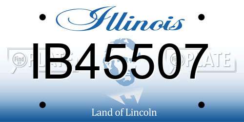 IB45507 Illinois License Plate