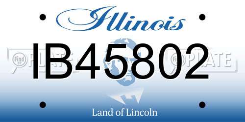 IB45802 Illinois License Plate