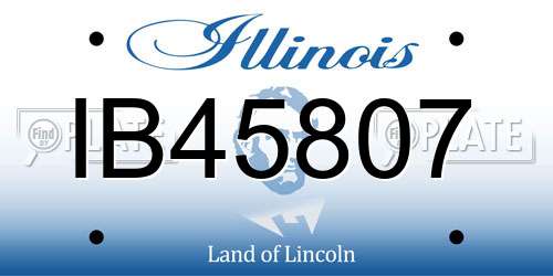 IB45807 Illinois License Plate