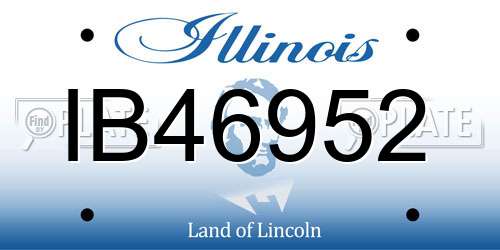 IB46952 Illinois License Plate