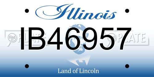 IB46957 Illinois License Plate