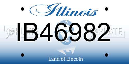 IB46982 Illinois License Plate
