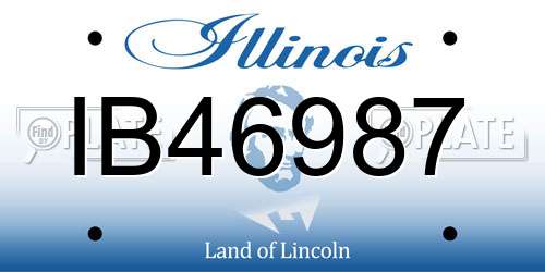 IB46987 Illinois License Plate