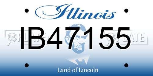 IB47155 Illinois License Plate