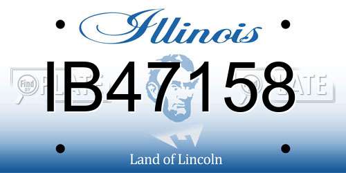 IB47158 Illinois License Plate