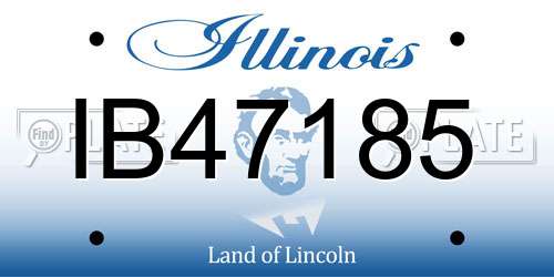 IB47185 Illinois License Plate