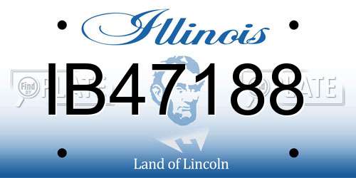 IB47188 Illinois License Plate