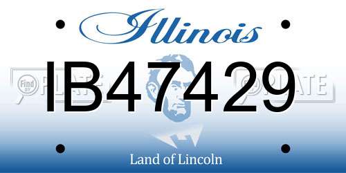 IB47429 Illinois License Plate