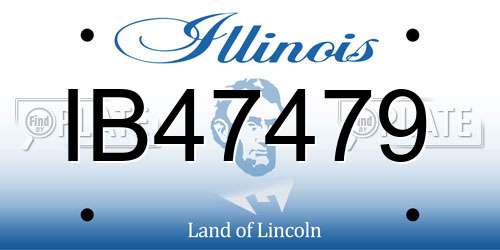 IB47479 Illinois License Plate