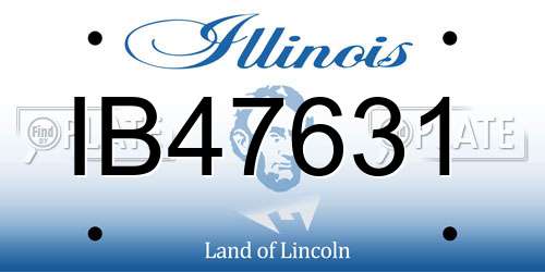 IB47631 Illinois License Plate