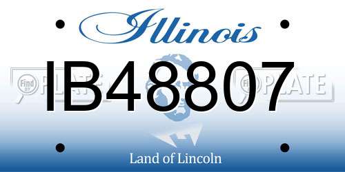 IB48807 Illinois License Plate