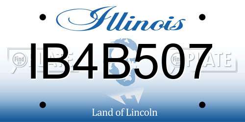 IB4B507 Illinois License Plate