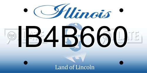 IB4B660 Illinois License Plate