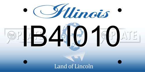 IB4I010 Illinois License Plate