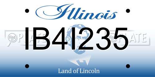 IB4I235 Illinois License Plate