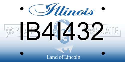 IB4I432 Illinois License Plate
