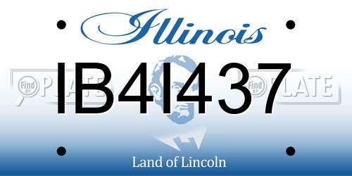 IB4I437 Illinois License Plate