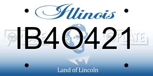 IB4O421 Illinois License Plate