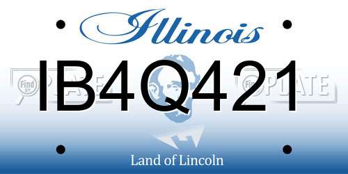 IB4Q421 Illinois License Plate