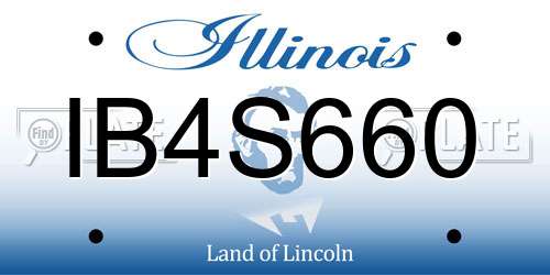 IB4S660 Illinois License Plate