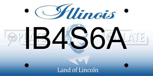 IB4S6A Illinois License Plate