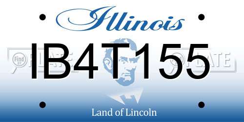 IB4T155 Illinois License Plate