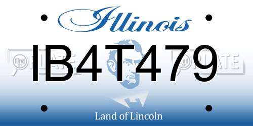 IB4T479 Illinois License Plate