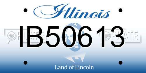 IB50613 Illinois License Plate