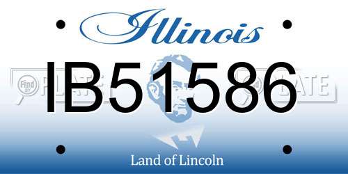 IB51586 Illinois License Plate