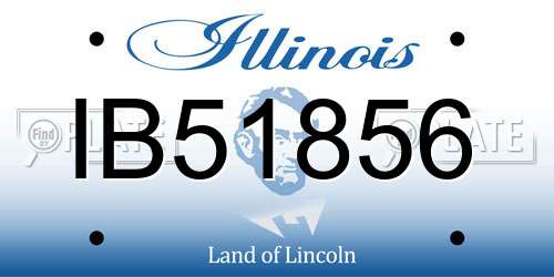 IB51856 Illinois License Plate