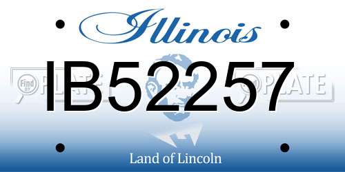 IB52257 Illinois License Plate