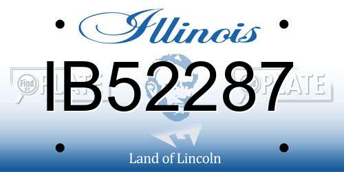 IB52287 Illinois License Plate