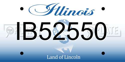 IB52550 Illinois License Plate