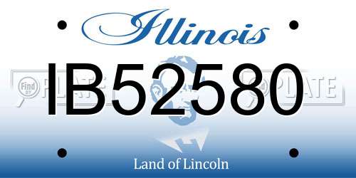 IB52580 Illinois License Plate