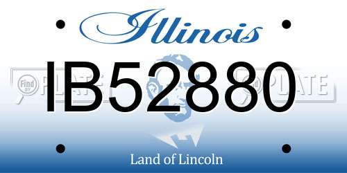 IB52880 Illinois License Plate