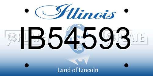 IB54593 Illinois License Plate