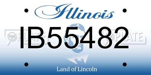 IB55482 Illinois License Plate