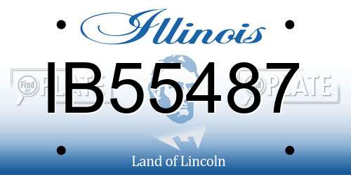 IB55487 Illinois License Plate