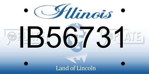IB56731 Illinois License Plate