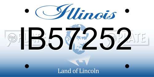 IB57252 Illinois License Plate