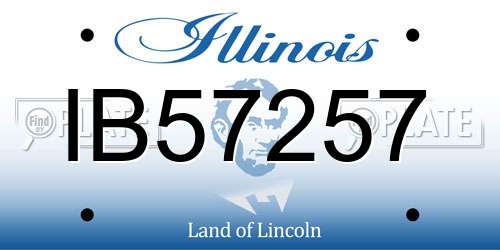 IB57257 Illinois License Plate