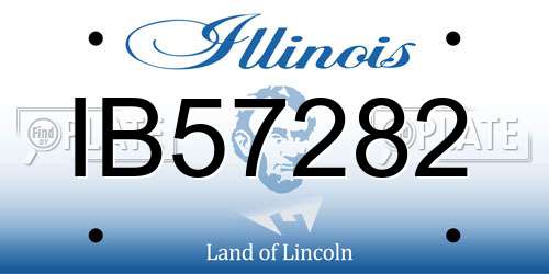IB57282 Illinois License Plate