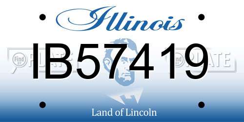 IB57419 Illinois License Plate