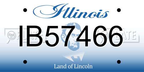 IB57466 Illinois License Plate