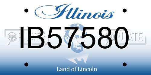 IB57580 Illinois License Plate